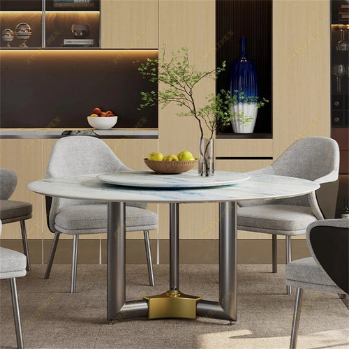 # Furniture Round Marble Dining Table Restaurant Modern Table Set Luxury