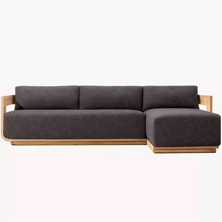 # Luxury Durable Minimalist Design Outdoor Teak Wood Furniture Modern Style Farmhouse Garden Sofa For Hotel Park
