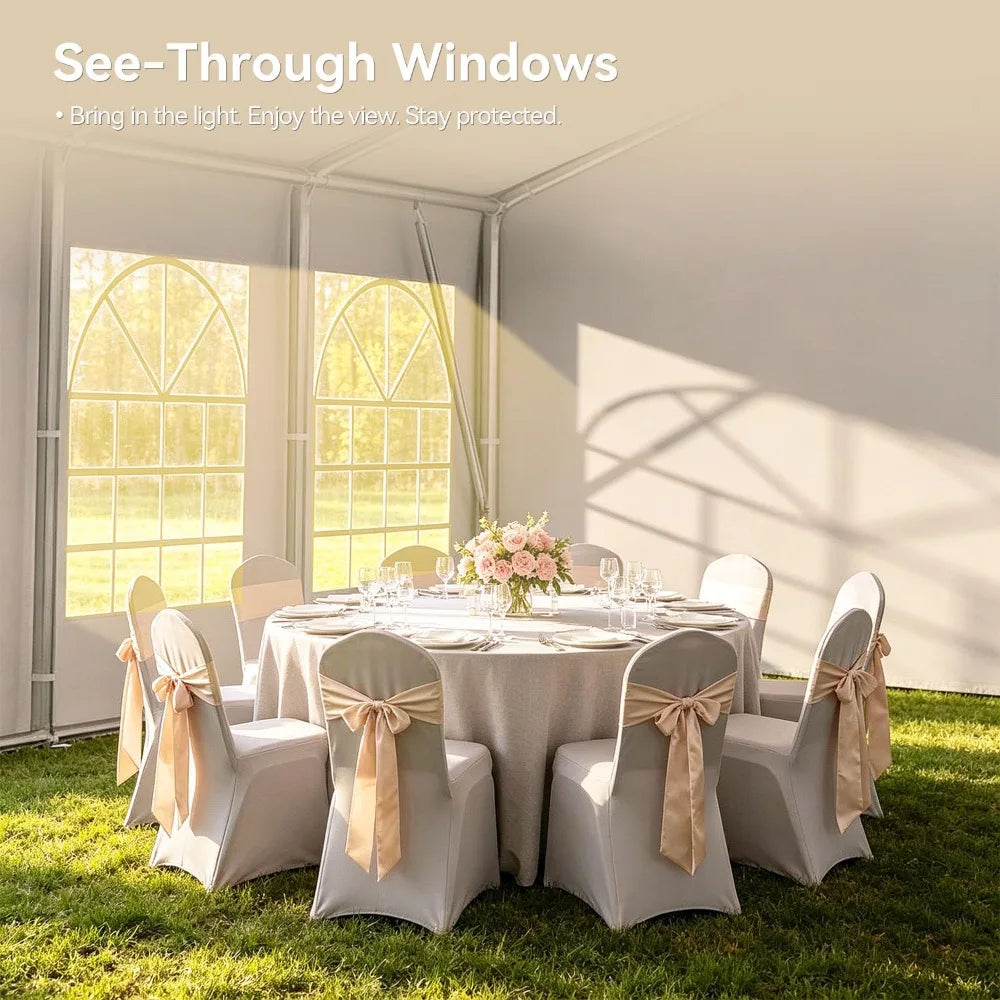 20x30 Party Tent,Heavy-Duty Canopy Tents for Parties Weddings Events Removable Sidewalls,Roll-up Door,Waterproof, Customized