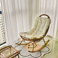 Rattan rocking chair outdoor balcony lounge chair leisure courtyard lazy sofa can lie and sleep outdoor single rattan chair