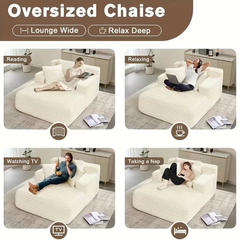 !@Wholesale Modular Sectional Sofa One Big Seat Compressed Sofa Bed Sleeper with Memory Foam Chenille Cover for Living Room