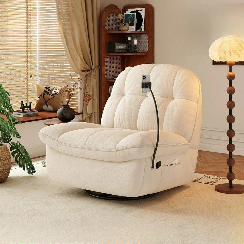 Living Room Single Sofa Fabric Living Room Multi Functional Rocking Chair Lazy Sofa Floor Seat Chaise Lounges Hotel Furniture