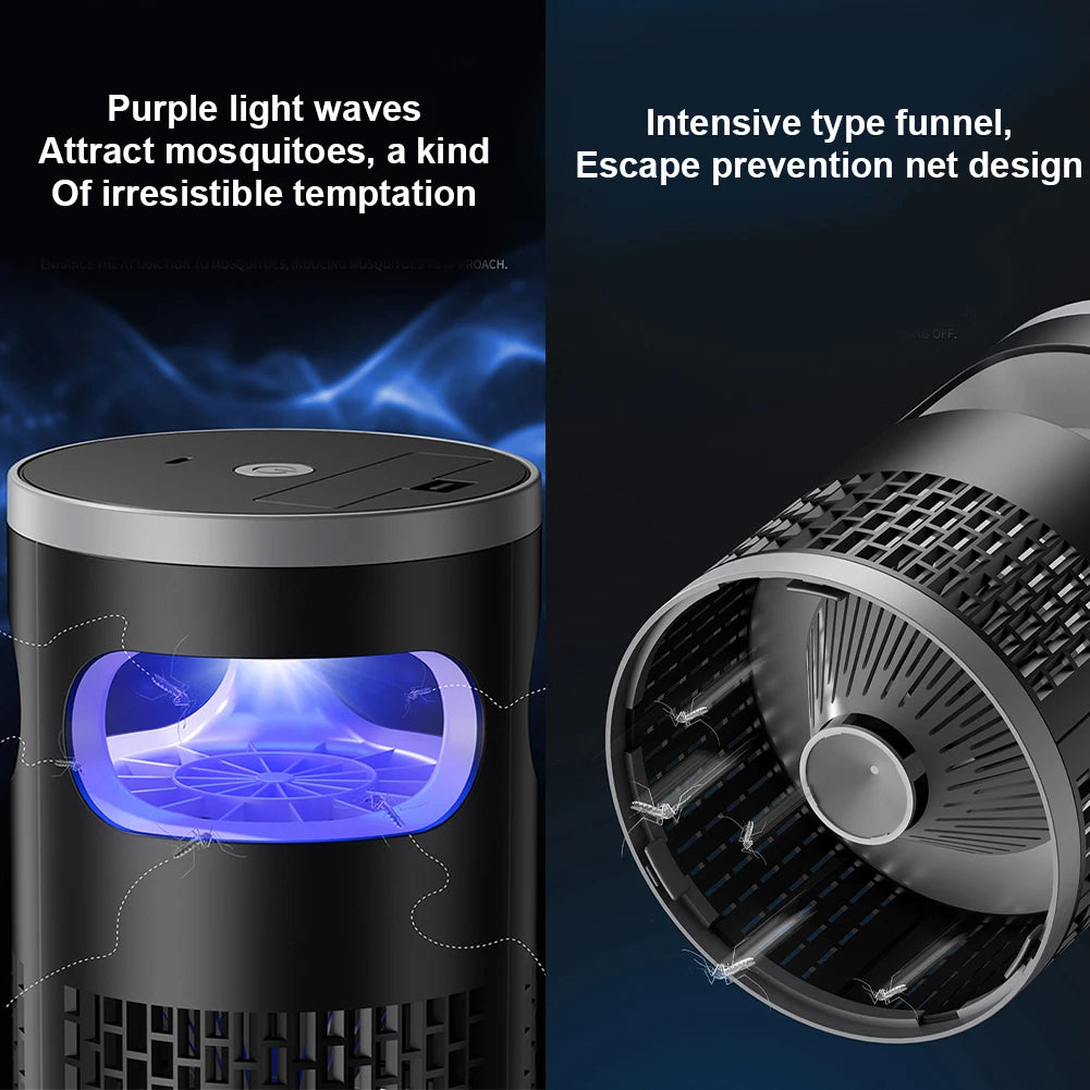 Electric Mosquito Zapper Rechargeable Electric  Zapper Light with LED Night Light Insect Trap for Home Patio Backyard Camping