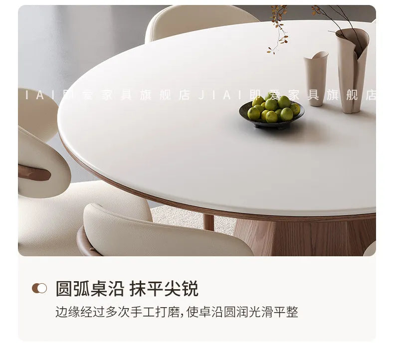 Extra Turntable Dining Table Together Friend Convenience Design Dining Table Modern Simple Home Furniture Mesa De Comedor XY40CZ