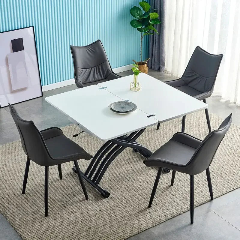 Lifting coffee table folding telescopic household dining table dual-purpose creative simple small apartment living room