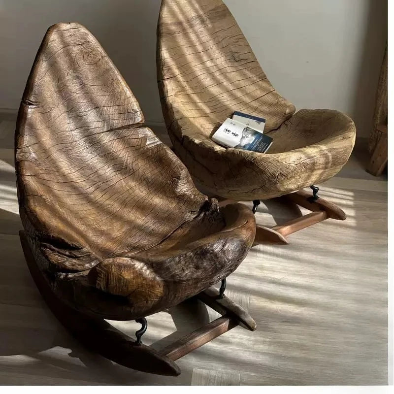 Solid wood rocking chair, casual lazy chair