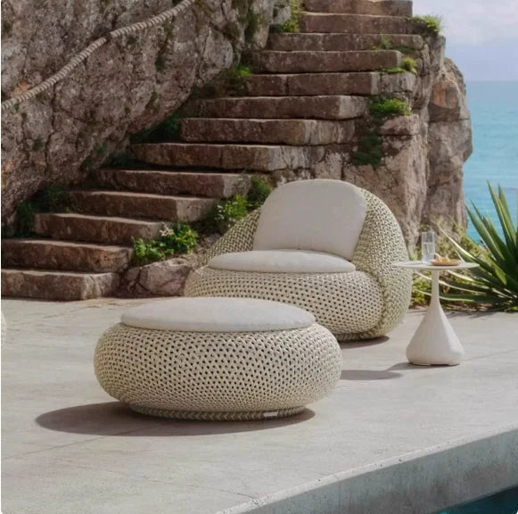 #Modern Outdoor Rattan Sofa Set Weather Resistant Eco-Friendly Durable Patio Furniture for Villa Garden Balcony B&B Hotel Park