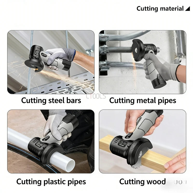 Self-locking Brushless Angle Grinder 16.8V Mini Lithium Battery Cutting Machine Double Thickened Shield Electric Angle Grinder