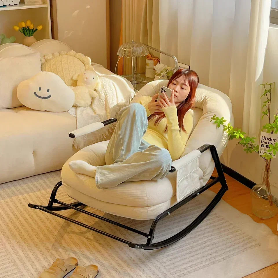 Lazy rocking chair Lazy sofa Home balcony Leisure living room Siesta chair Single Internet celebrity bedroom Siesta recliner