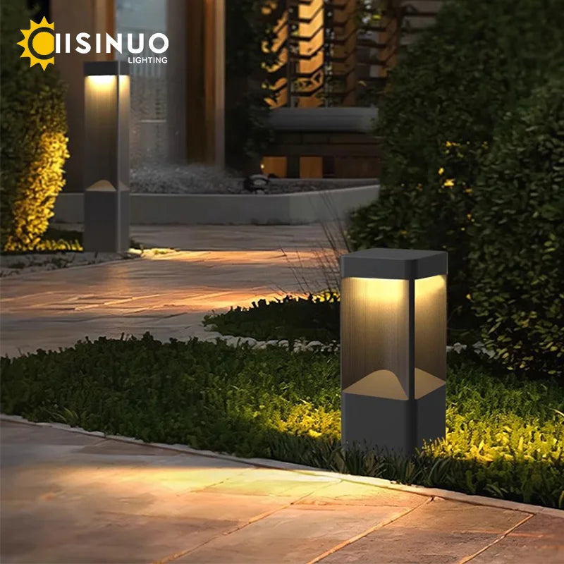 LED Lawn Lights Modern Waterproof Outdoor Garden Lamp Stainless steel Landscape Lighting for Yard Pathway Patio Villa Park Decor