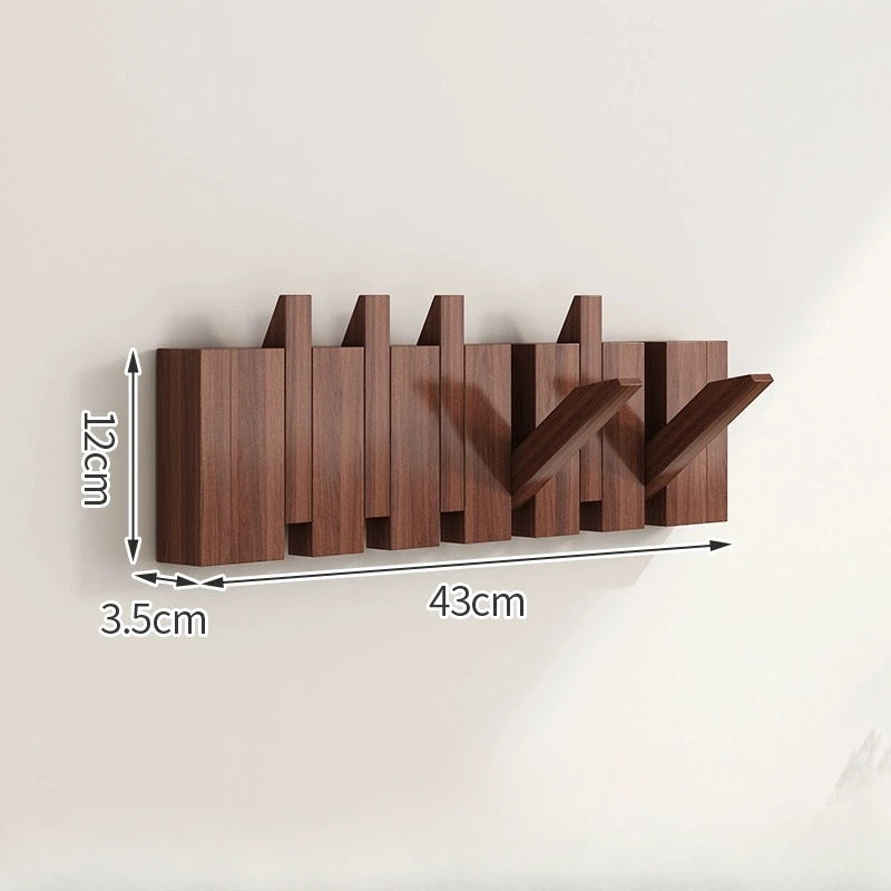 1pcs Wooden Coat Rack Wall Mounted Coat Rack Wall Mounted with Hooks for Hanging Coats/keys/hats/robes and Towels/plants/bags