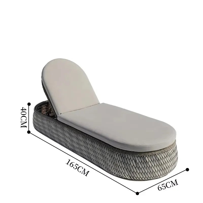 A complete set of outdoor waterproof rattan chair sofas suitable for villa courtyard garden balcony