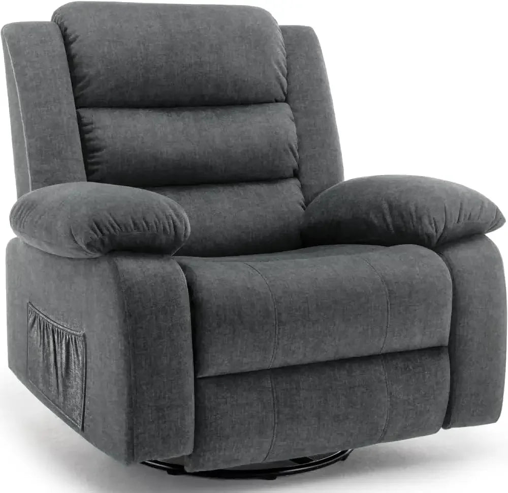 Luxury Reclining Chairs, Spacious Rocking Seats, Massage Heat Function, Full Rotation Nursery Rocker