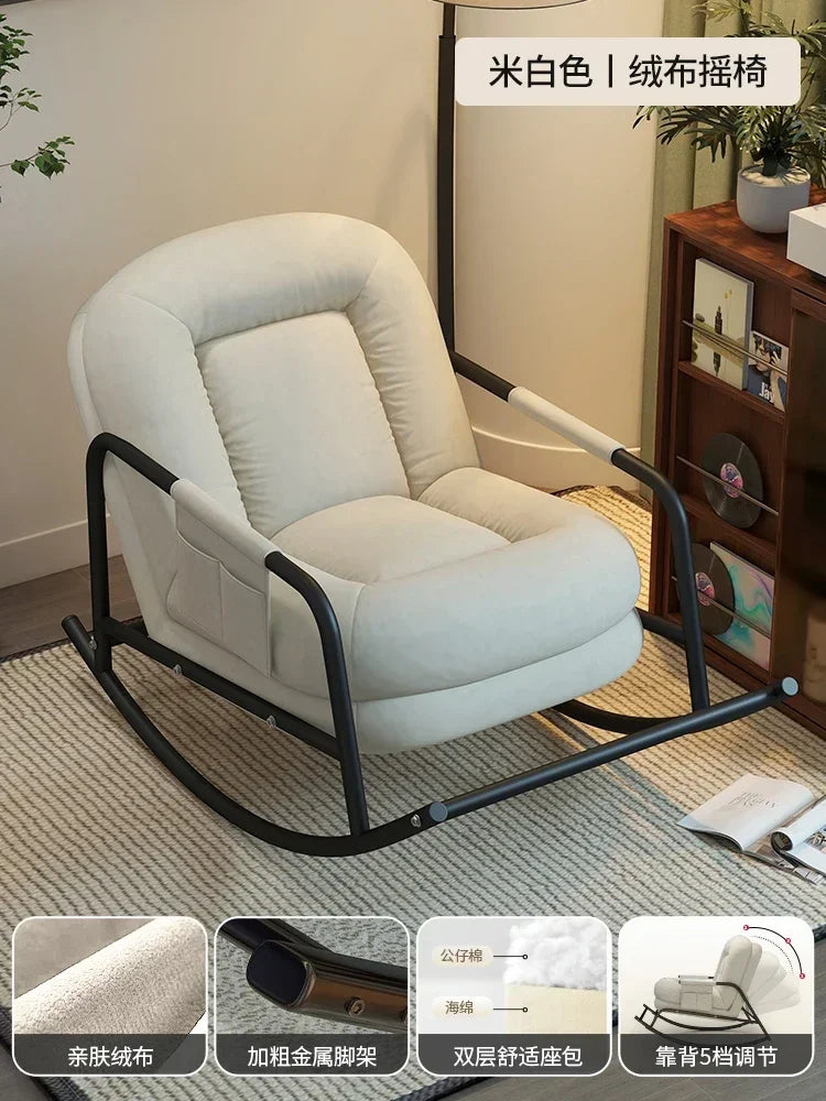 New Arrivals Lazy Sofa Rocking Chair Sofa Leisure Chair Living Room Single Rocking Chair Antique Style S51