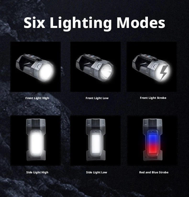 Portable Solar Powered Flashlight Ultra-Bright Home Use Spotlight Outdoor Long Battery Life High Power Strong Light Flashlight