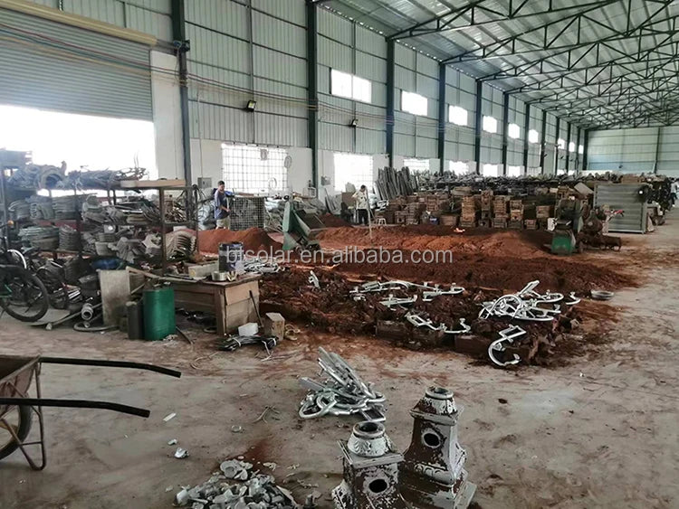 High Quality Antique Vertical Solar Garden Light Aluminum Outdoor Light Emitting Diode Solar Garden Pole Light