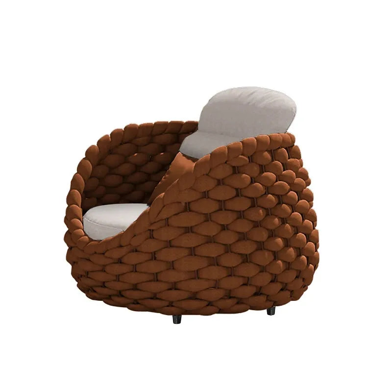 `Outdoor Rattan Sofa Coffee Table Set Waterproof UV Resistant Villa Courtyard Garden Terrace Leisure Wicker Patio Furniture`