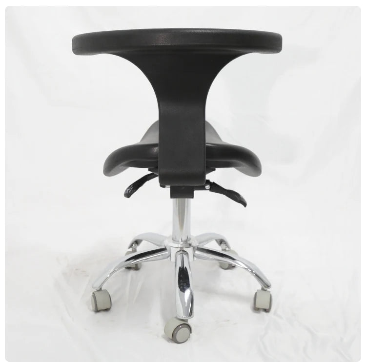 ‌Dental Saddle Stool - Adjustable Orthopedic Chair with Silent Wheels, Ergonomic Salon & Clinic Seat for Spa/Doctor
