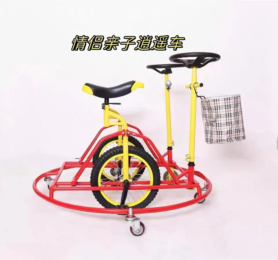 Square spin bike Double spin bike Ice and land dual-purpose spin bike