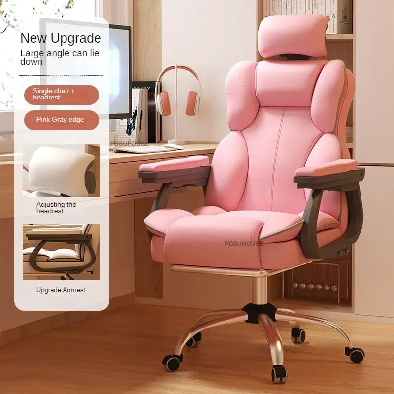 Ergonomic Office Chair Lifting Rotating Armchair Home Game Computer Chair European Backrest Comfort Seating