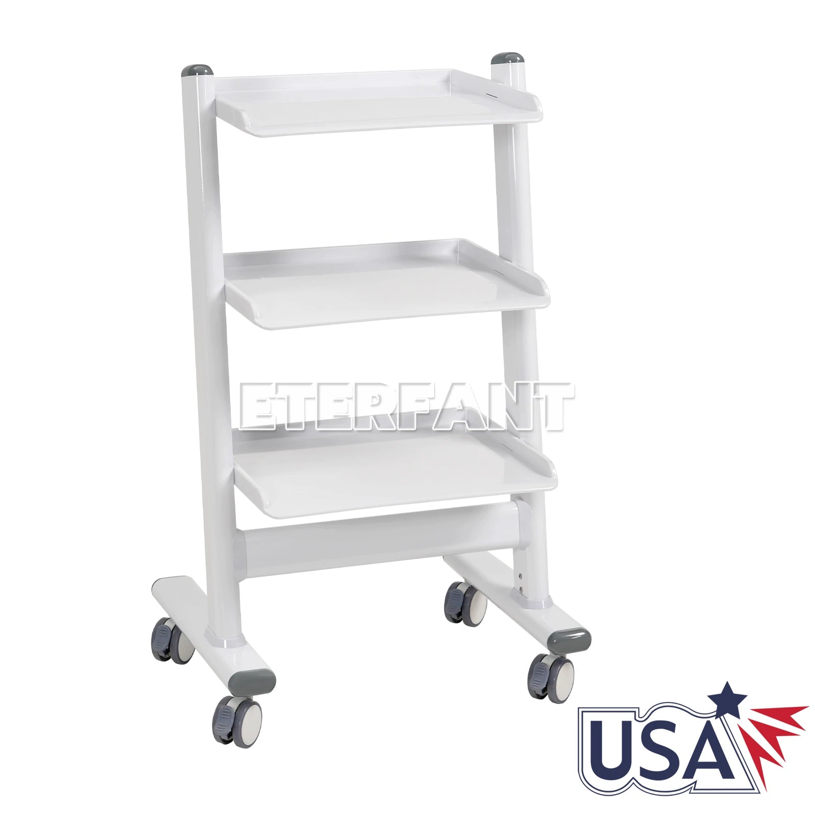 Dental Mobile Chair Black/Blue/Folding Chair with LED Light+Turbine Unit 4H PU/3Layer Trolley Cart Tool Mobile ABS with Socket