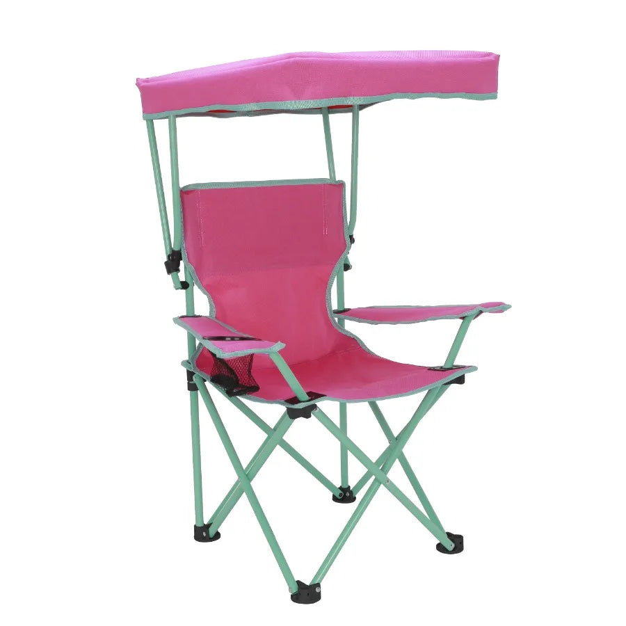 Canopy Chair with Safety Lock 125 lb. Capacity Pink Green