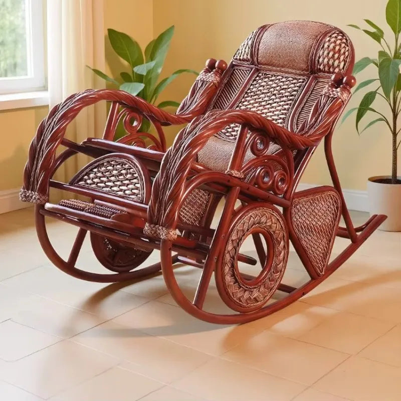 b25 living room real vine can sit rattan chair coffee table adult home balcony courtyard lazy leisure rocking chair