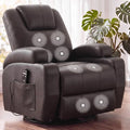 Recliner Chair, 360° Swivel Rocker Chair or Adults with Massage | Rocking Recliner Chair, Comy Single Sofa with Side Pockets and