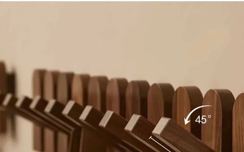 Piano Keys Wooden Wall Coat Rack Clothes Hanger Organizers Hook Portable Clothes Storage Dress Hanger Entrance Hall Furniture