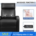Adjustable Massage Recliner Chair with Footrest, PU Leather Sofa for Living Room Home Theater