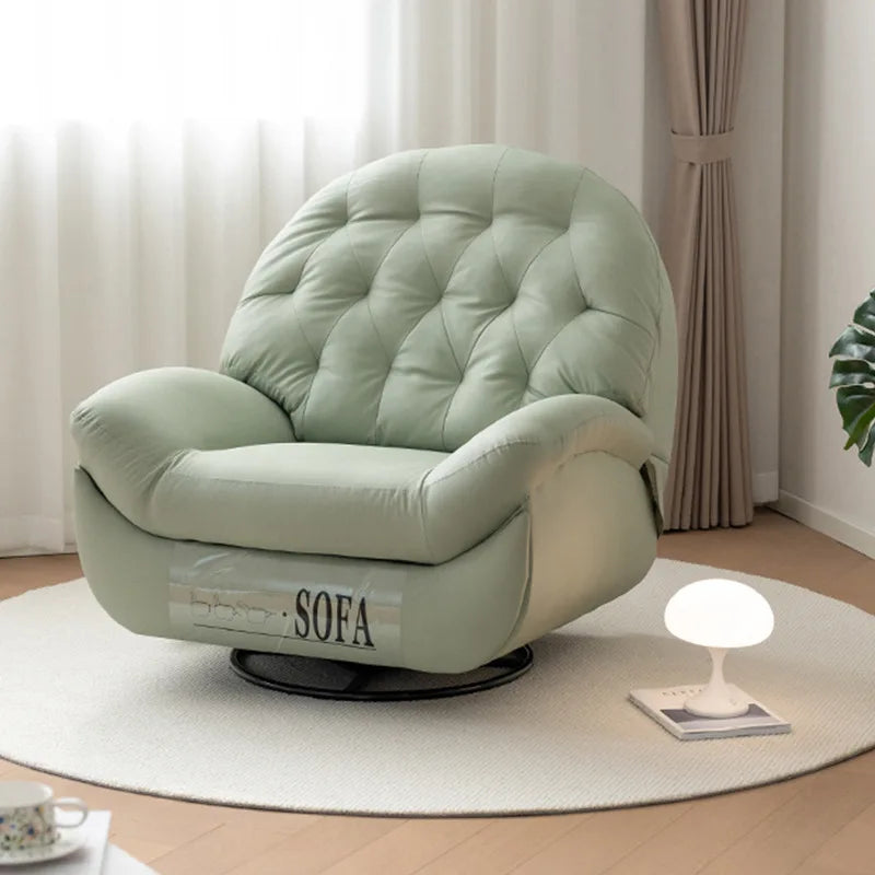 Modern Single Sofa Chair Multifunctional Sleepable Reclining Lazy Sofa Chair Rocking Lying Extendable for Home Living Room