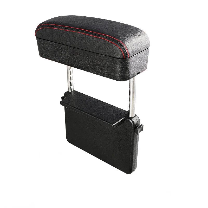 Car Seat Gap Armrest Box Height Adjustable Auto Elbow Support Arm Rest Cushion, PU Leather Car Center Console Storage Organizer