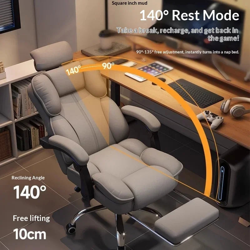 Ergonomic Office Chair Gaming Computer Desk Chair Adjustable Lumbar Swivel Headrest Breathable Mesh High Back Home Cadeira