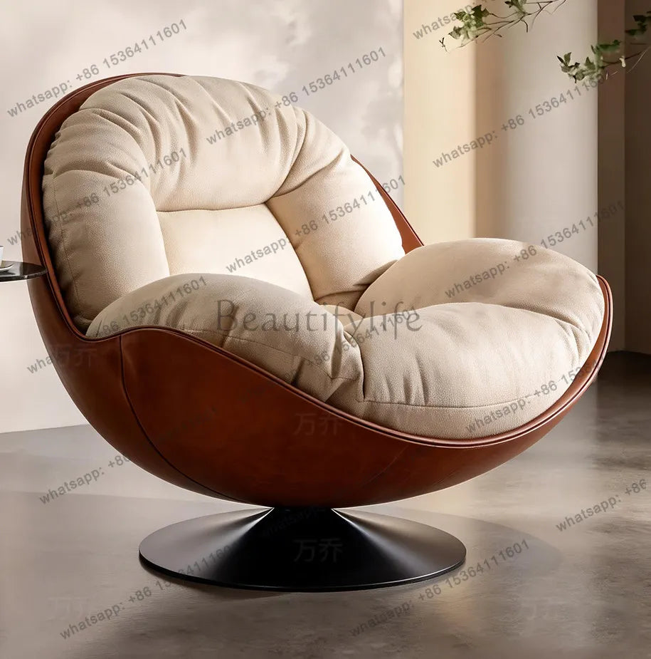 XX Light Luxury Modern Leisure Swivel Chair, Nordic Recliner Advanced Lazy