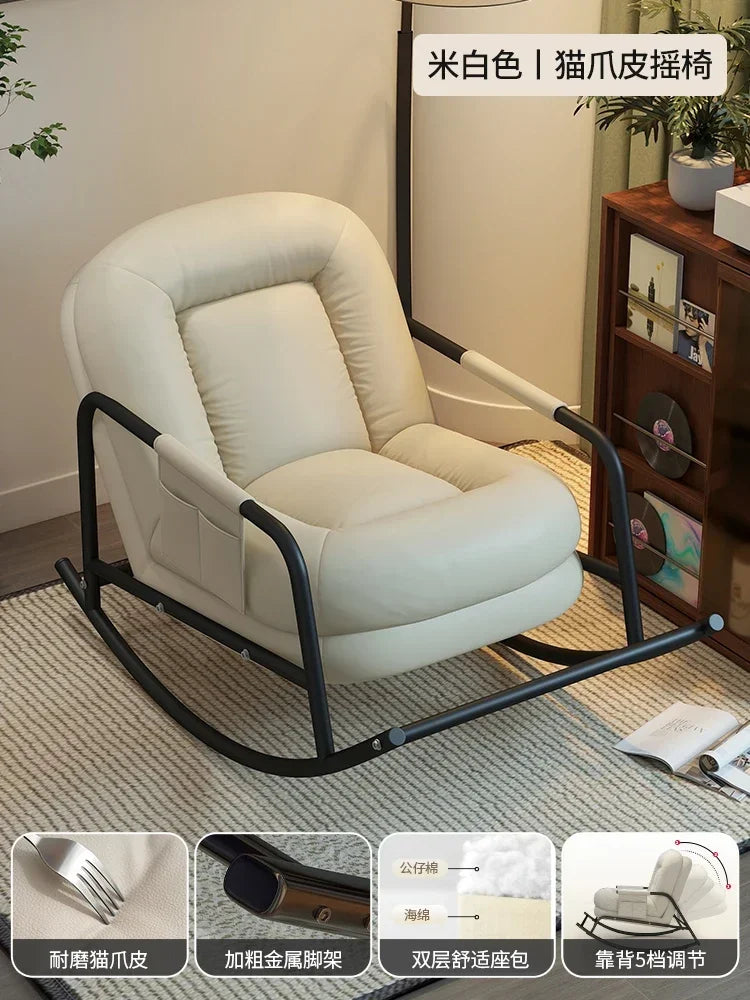 New Arrivals Lazy Sofa Rocking Chair Sofa Leisure Chair Living Room Single Rocking Chair Antique Style S51