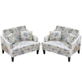 41'' Upholstered Oversized Accent Chairs Set of 2, Beige | Wide Seat Comfy Armchair with 2 Pillows, Upholstered Big, Customized