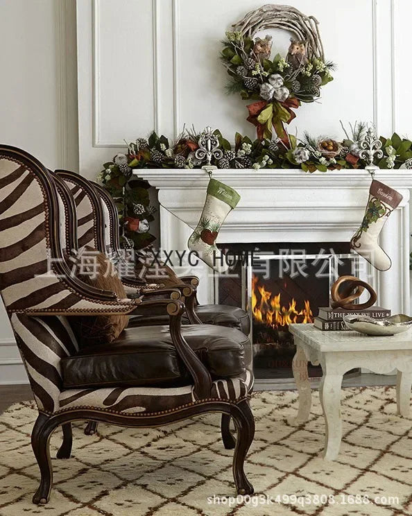 American solid wood tiger chair