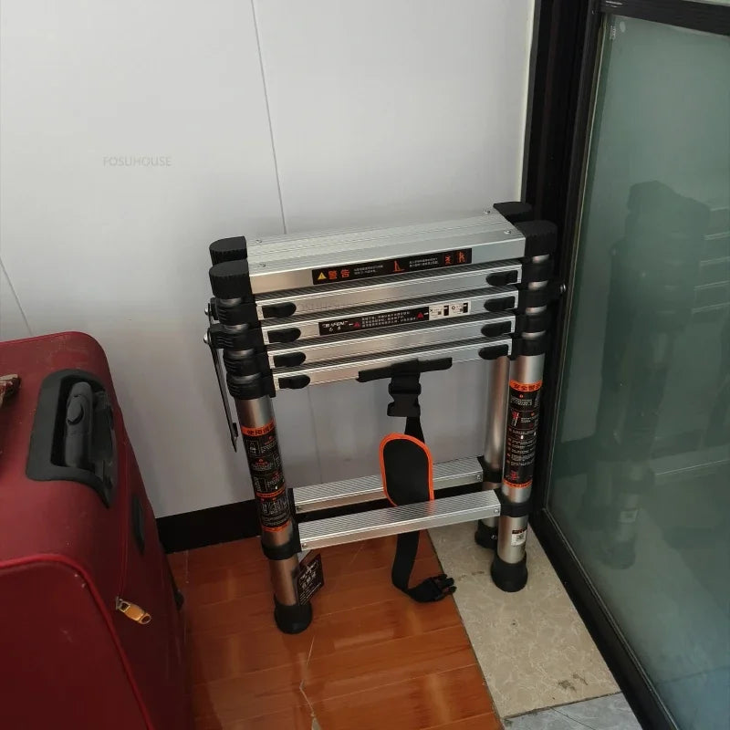 Aluminum Alloy Telescopic Ladder Thickened Stainless Steel Step Ladders Folding Lift Herringbone Ladder Home Portable Ladder B Y