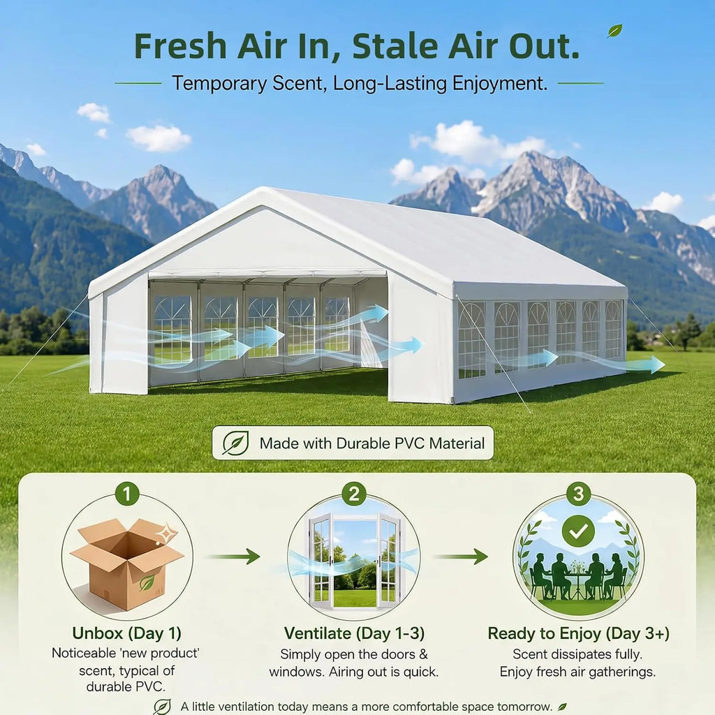 20x40 Fire Retardant Party Tent,Waterproof PVC for Weddings Events, Customized