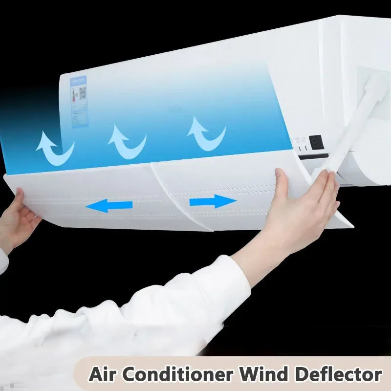 Retractable Air Conditioning Windshield, Infant Anti-Direct Blowing Wind Guide Dust Cover, Punch Free Air Conditioner Cover