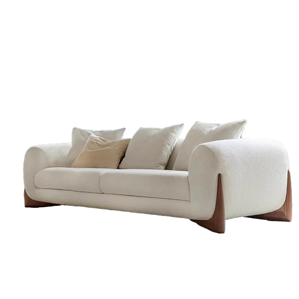 # Nordic Modern Luxury Cream White Sherpa Living Room Sofa Set Velvet Modular 3-seater Apartment Villa Hotel Leisure Sof