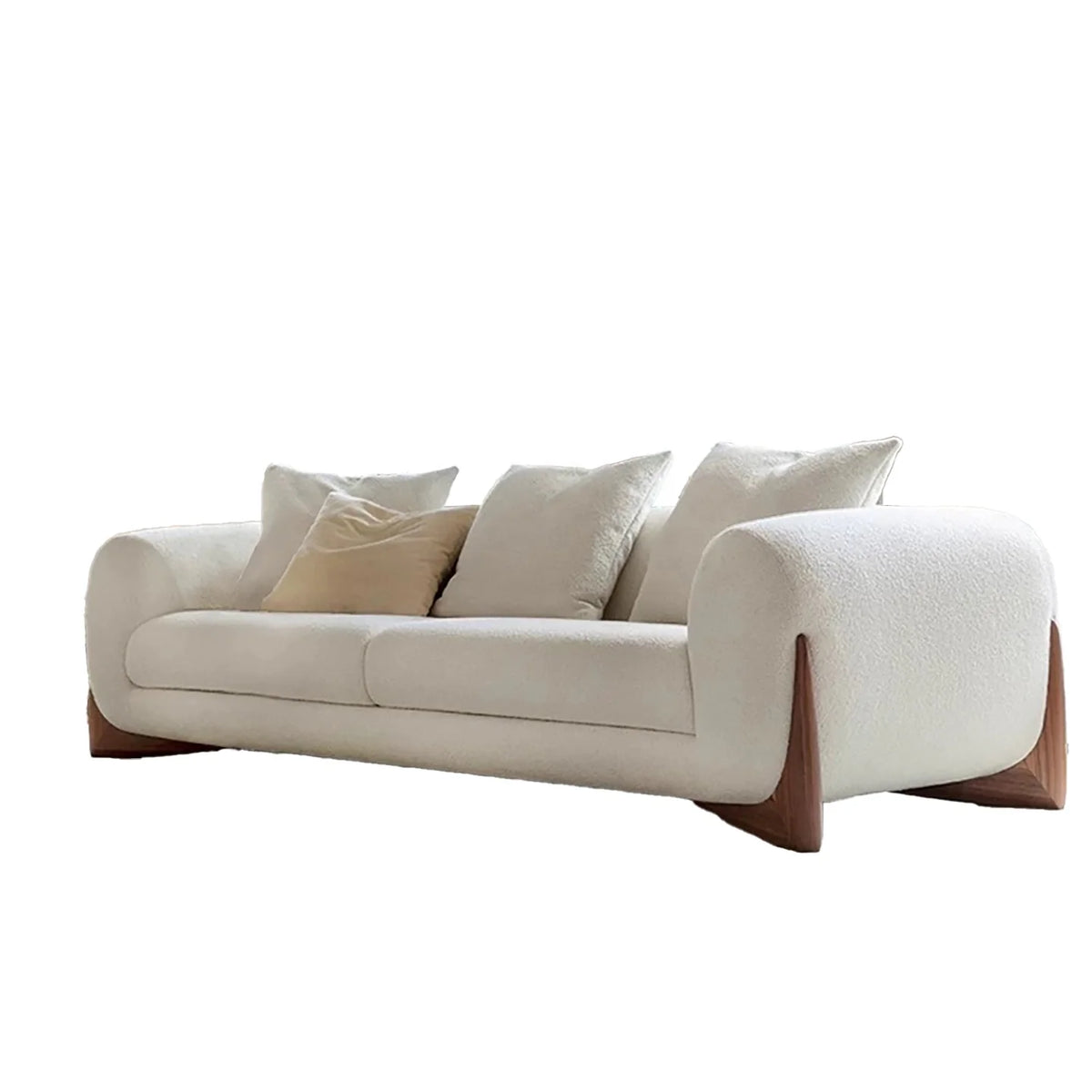 # Nordic Modern Luxury Cream White Sherpa Living Room Sofa Set Velvet Modular 3-seater Apartment Villa Hotel Leisure Sof