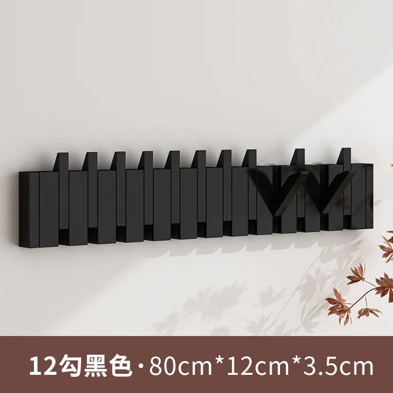 Piano Key Coat Racks Solid Wood Clothes Hanger Bedroom Entrance Wall Hanging Coat Rack Household Hat Bag Collection Furniture