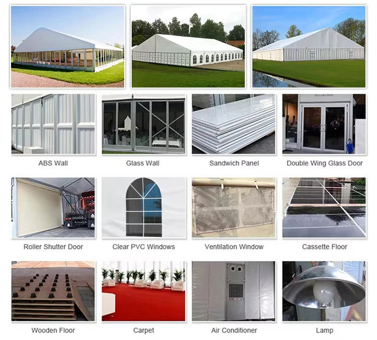 Luxury Aluminum Frame Event Tent Clear Roof Outdoor Wedding Party Marquee Tent For Garden Banquet Restaurant Hotel Resort