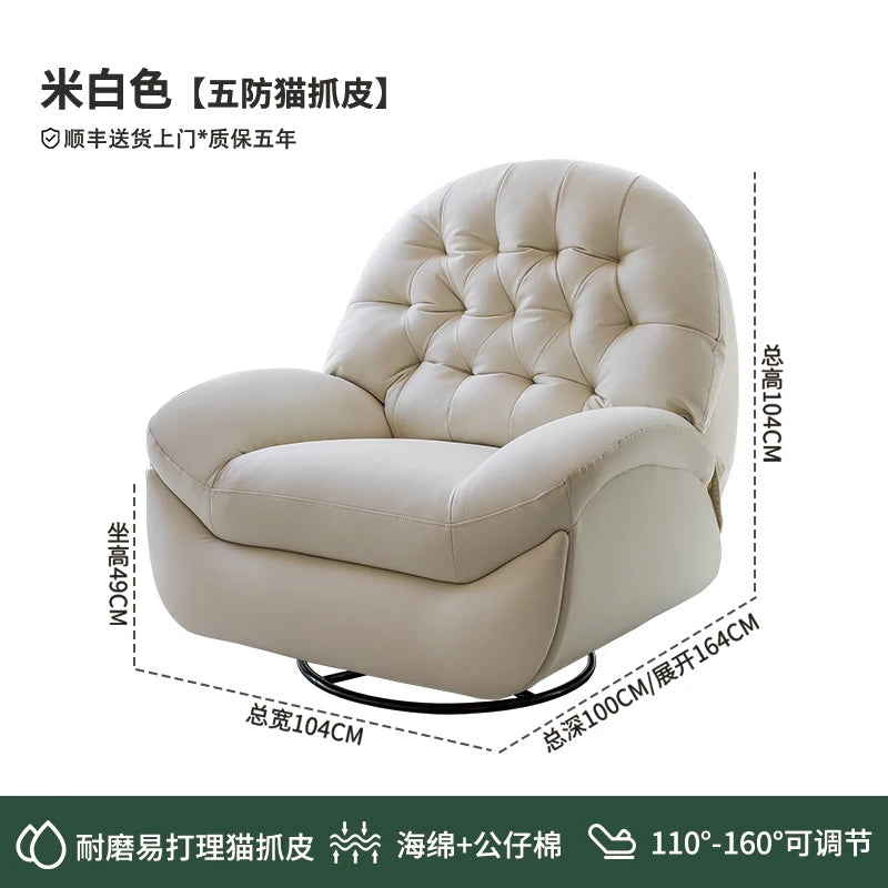 Electric single sofa, modern living room and bedroom chair, sleeping rocking chair sofa, multi-functional leisure lounge chair