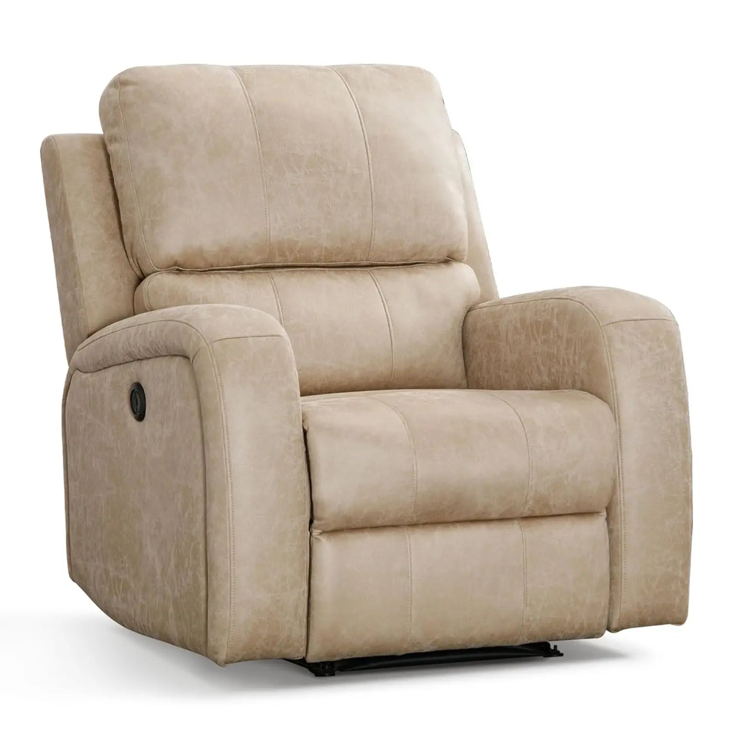 Electric Recliner Chair, Soft PU Leather Power Recliners with Padded Backrest, Single Overstuffed Heavy Duty Reclining, Custom