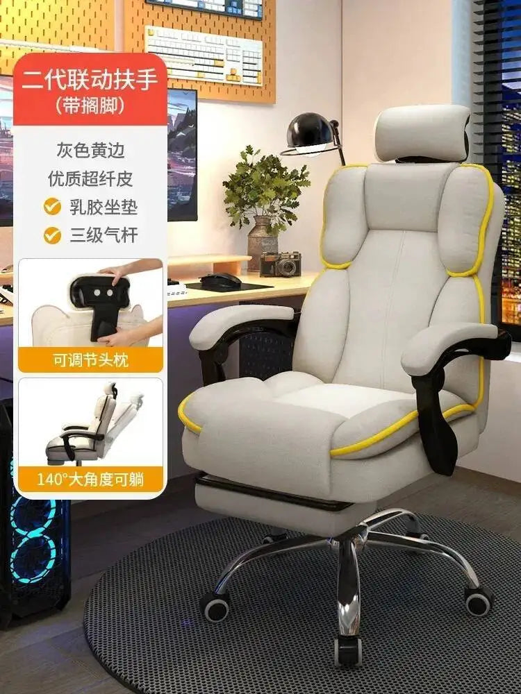 Computer Chair Work Advanced Office Desk Relaxation Armchair Pc Room Comfy Recliner Furniture chaise gaming Swivel Design Gamer