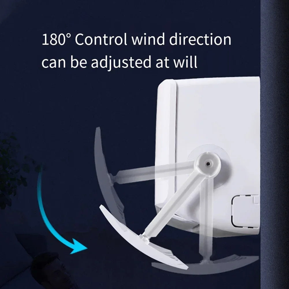 180° Adjustable Air-Conditioning Air Deflector Freely Retractable Between 58-104cm Hanging Anti-Direct Blowing Windshield New