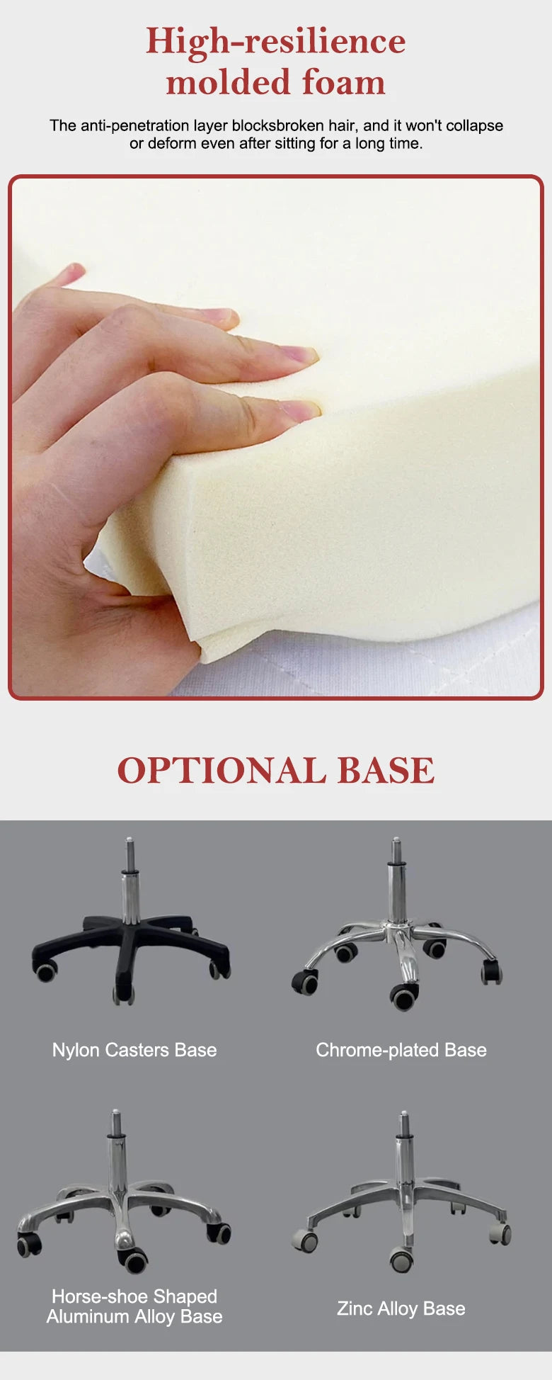 Hand Operated Lifting Rotary Lab Stool Full Leather Cushion Movable Base Professional Seat for Dental Clinic Nurse Work Area
