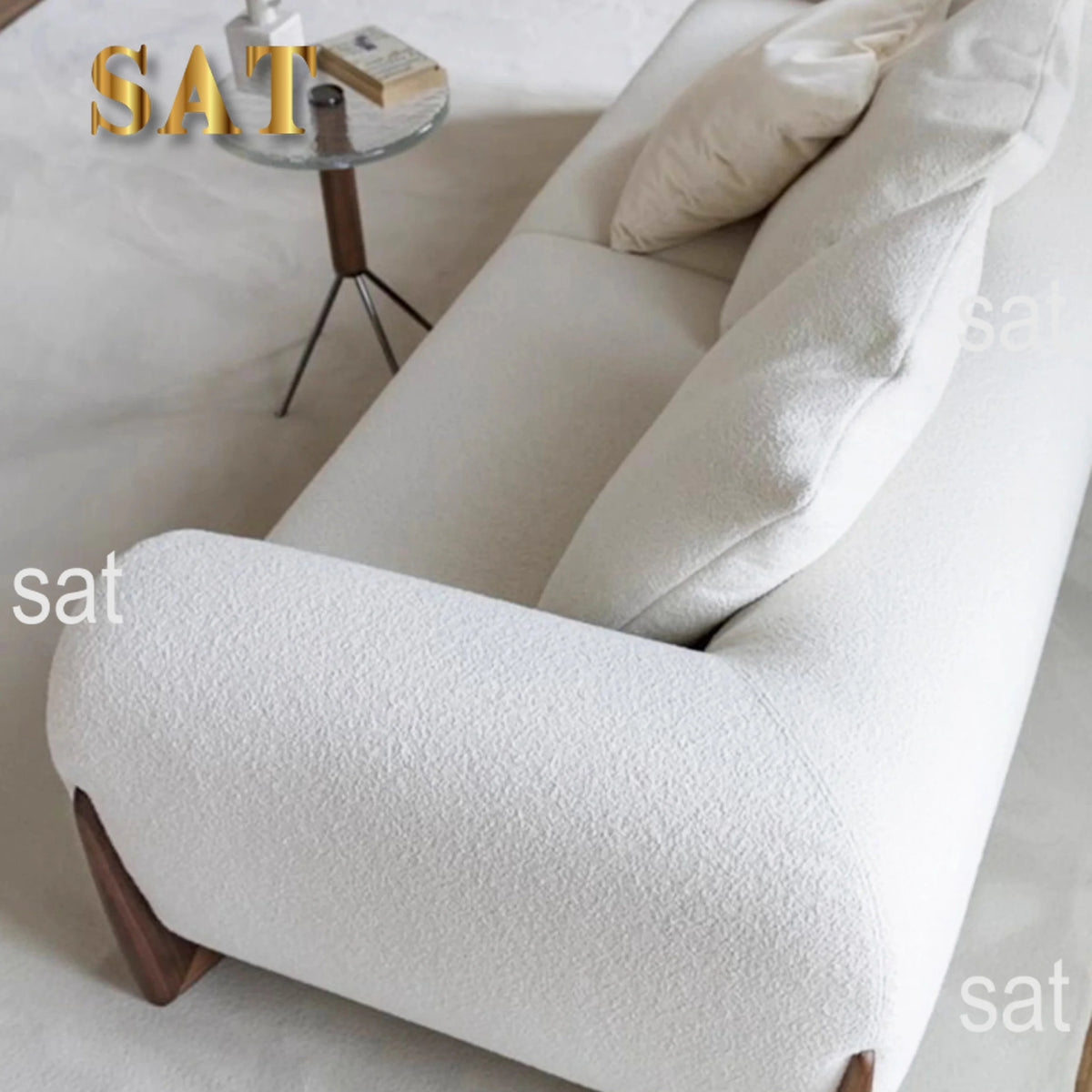 # Nordic Modern Luxury Cream White Sherpa Living Room Sofa Set Velvet Modular 3-seater Apartment Villa Hotel Leisure Sof